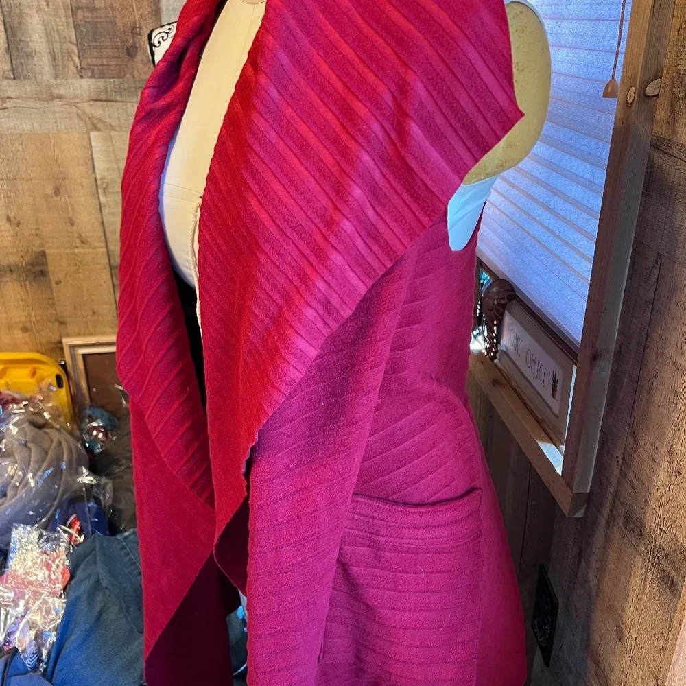 WOMENS LADIES LEMODA RED VEST CAPE JACKET XL-XXL NWOT - Picture 6 of 6